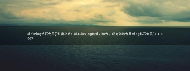 糖心vlog约会:糖心vlog钻石会员(
